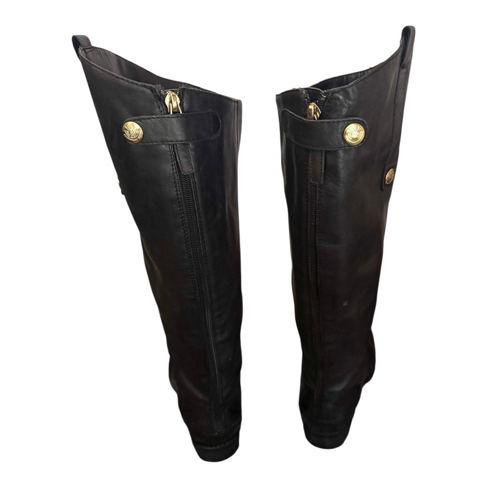 Sam Edelman Women's Penny 2 Black Leather Knee Riding Boots Size 6 - Picture 6 of 11